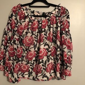 Loft Floral Off the shoulder shirt